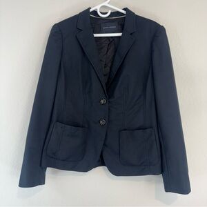 Banana Republic Navy Stretch Blazer Women Size 14 Classic